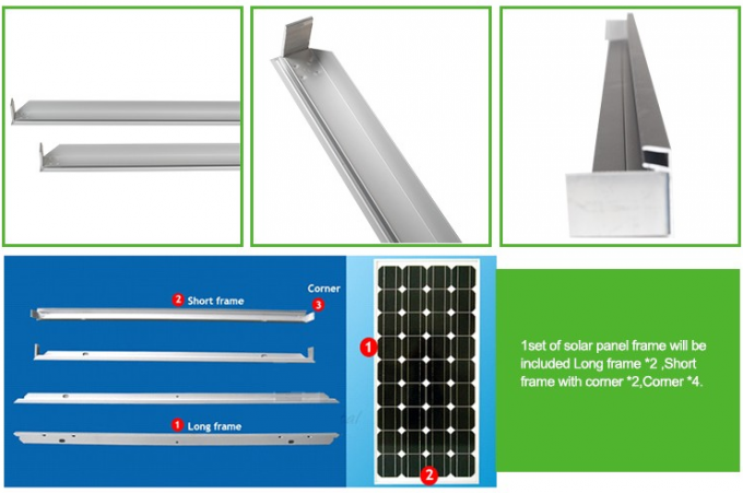 рамка панели солнечных батарей профиля 6000 серий алюминиевая с высококачественным