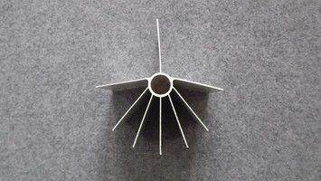 Sand Blasted Anodized LED Heat Sink , Extruded Aluminium Heatsink Profiles