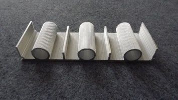 Sand Blasted Anodized LED Heat Sink , Extruded Aluminium Heatsink Profiles